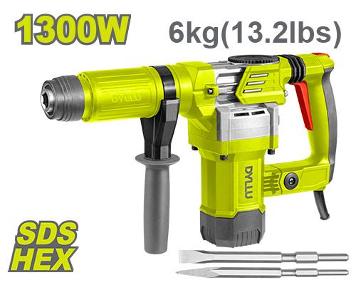 DYLLU 1300W 6KG(13.2Ibs) Demolition Breaker 220-240V - DTDB1D45
