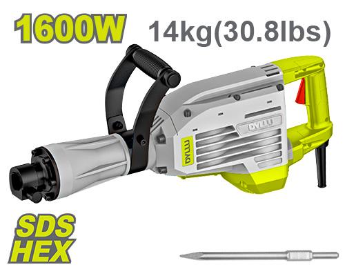 DYLLU 1600W 14KG(30.8Ibs) Demolition Breaker 220-240 - DTDB1D80
