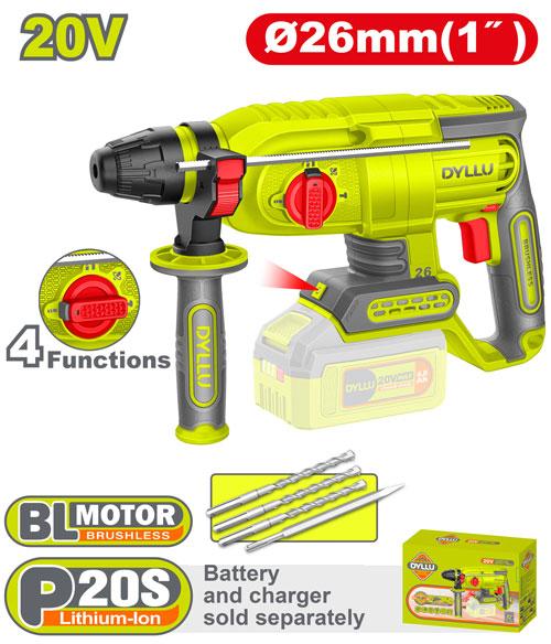 DYLLU 20V 26MM(1") Cordless Rotary Hammer - DTLM1526