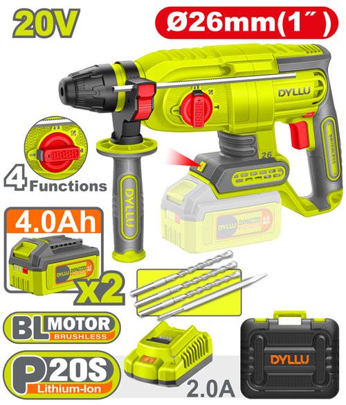 DYLLU 20V 26MM(1") Cordless Rotary Hammer - DTLM1B262
