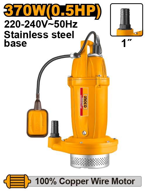 INGCO 370W(0.5) Submersible Pump 220-240-50Hz - SPC37068