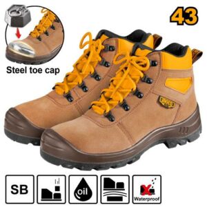 INGCO Size 43 Safety Boots - SSH02SB.43