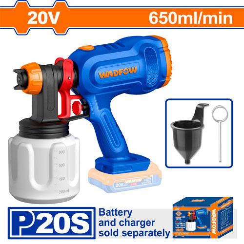 WADFOW 20V Cordless Spray Gun 650ml/min - WSU3066