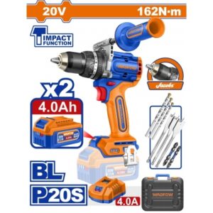 Wadfow 20V Brushless Cordless Impact Drill 162Nm - WCDP16281