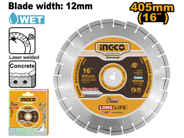INGCO 405MM Diamond Disc For Floor Saw - DMD044053