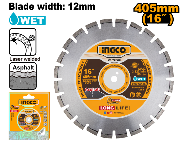 INGCO 405(16") Diamond Disc For Floor Saw - DMD064053